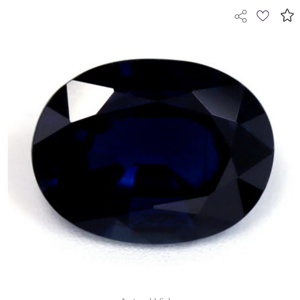 Untreateddark Blue Saphire 1 Ct450